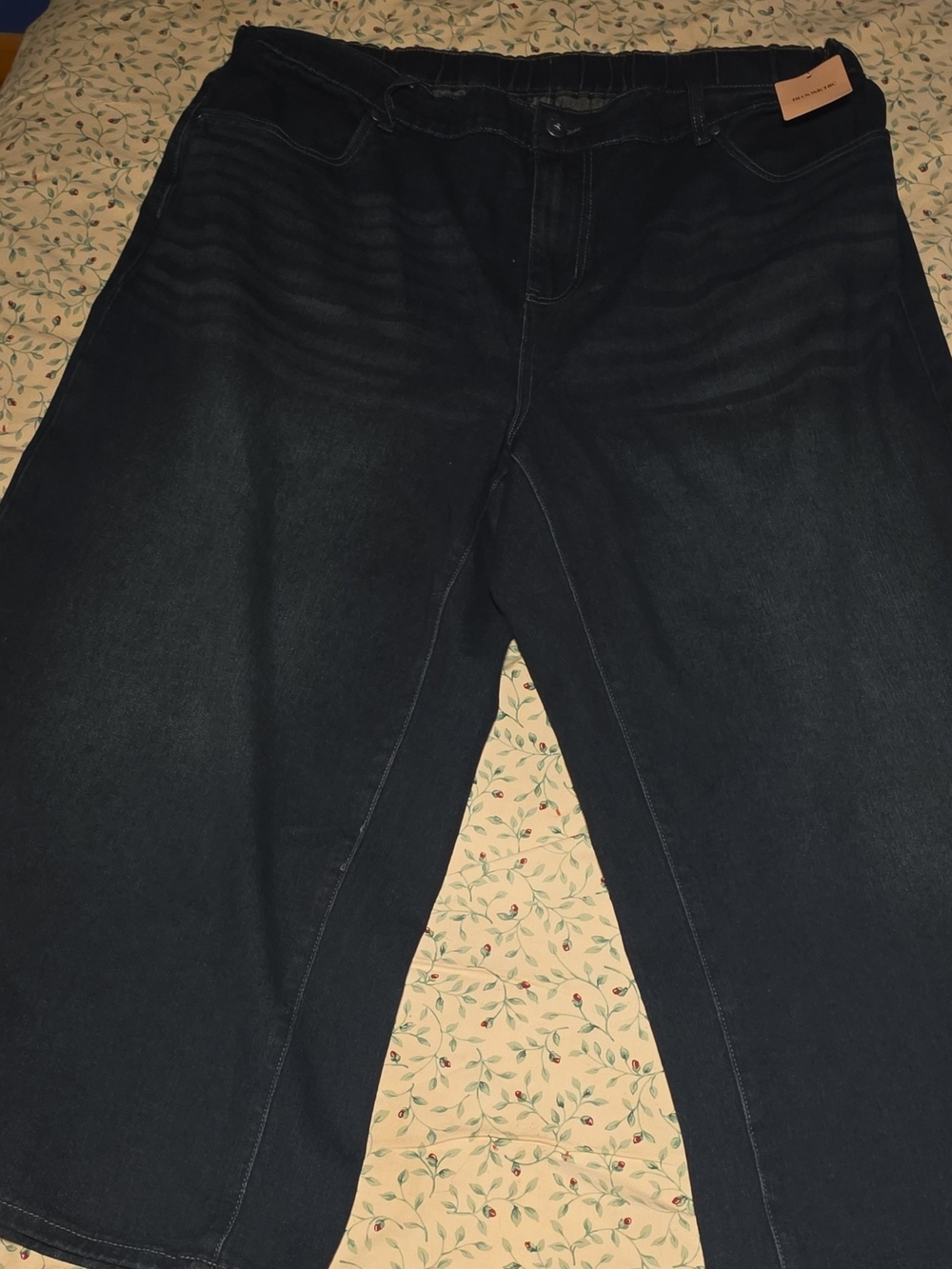 BloomChic Women's Dark Indigo Wide Leg Jeans